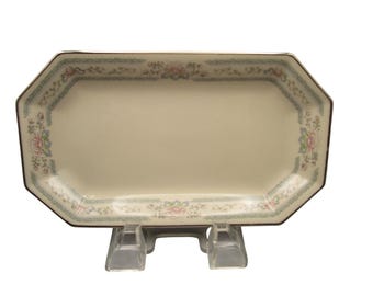 Mantequera vintage Lenox Charleston con diseño floral en espiral, fabricada en EE. UU.