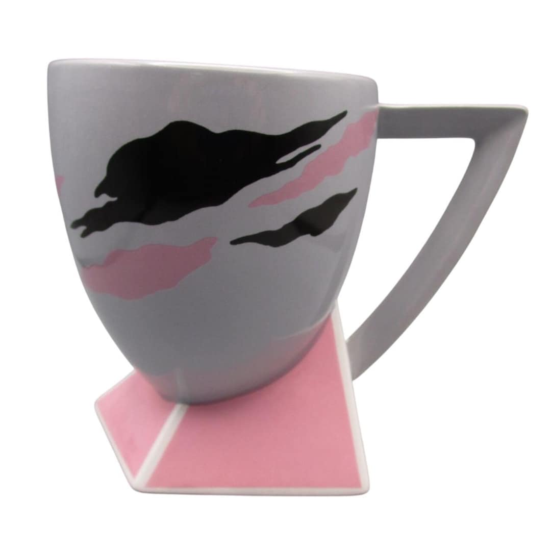 Clouds Fujimori Kato Kogei Japan Gray Pink Ceramic Mug With Unique