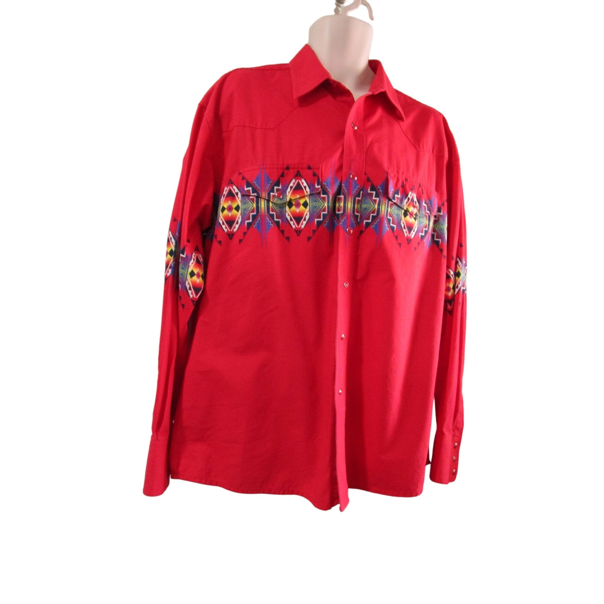 Chemise boutonnée vintage Wrangler aztèque sud ouest X