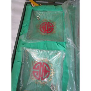 Vintage Hsinchu Glass Works Salladsskålset med presentförpackning Oanvänd bild 7