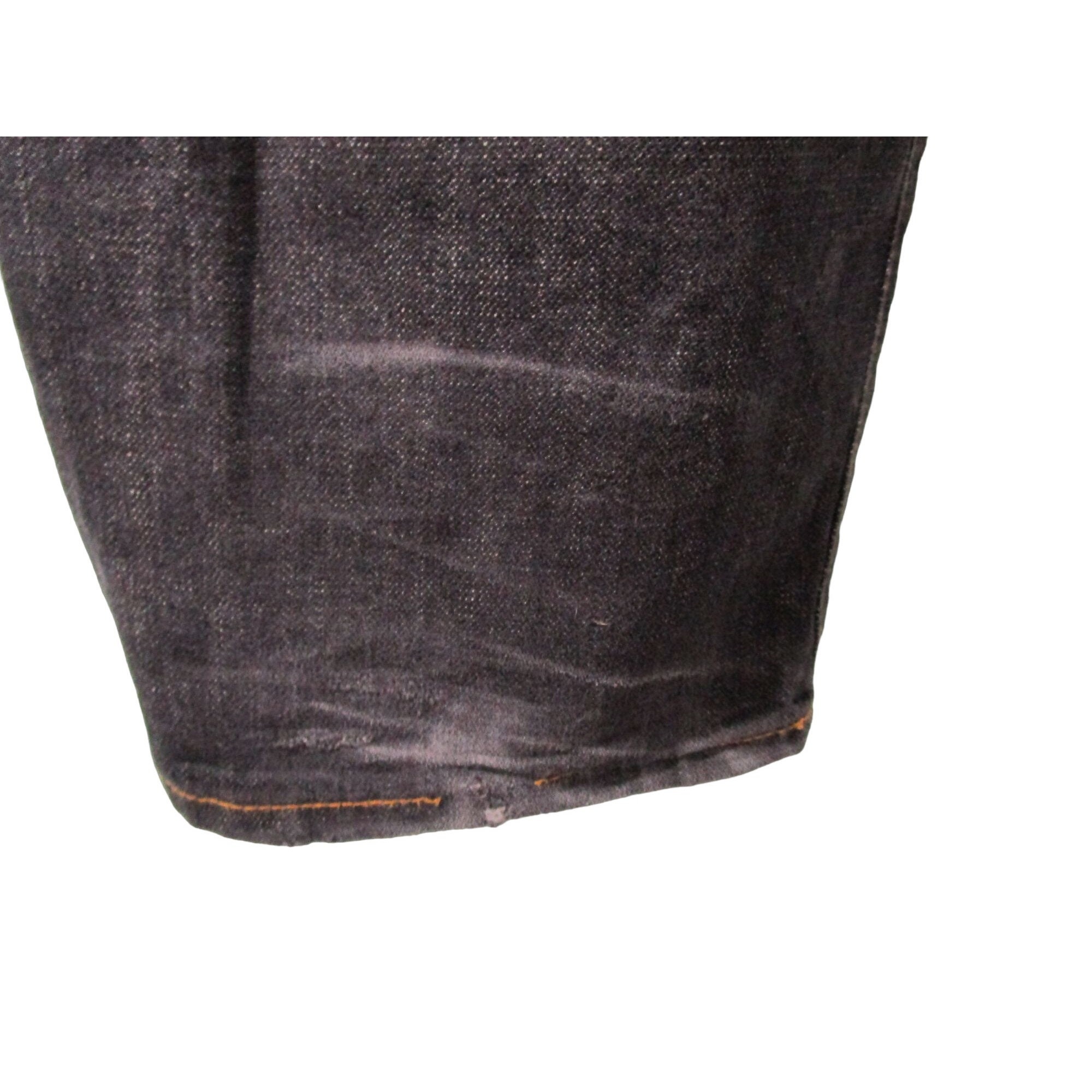 Vintage Ln Geans Lng Grass Roots Black Six Pocket Jeans Sz 34