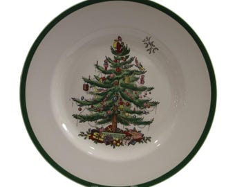 Vintage Spode Christmas Tree Dinner Plate England GUC Retired