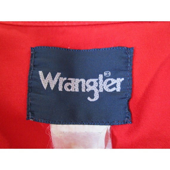 Wrangler Red Pearl Snap Silver Embroidery Vintage… - image 10