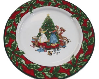 Christmas Celebration Luncheon Salad Plate Bob Timberlake 1994 Children Toys GUC