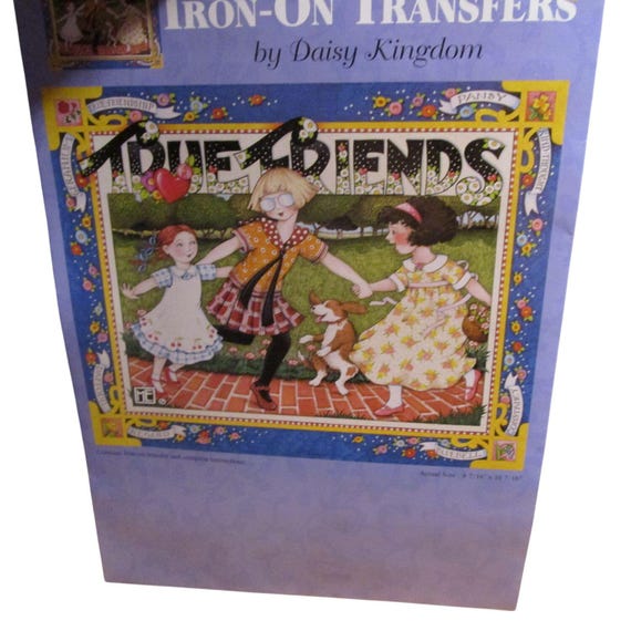 Vintage Daisy Kingdom Iron On Transfers True Friends New USA Made