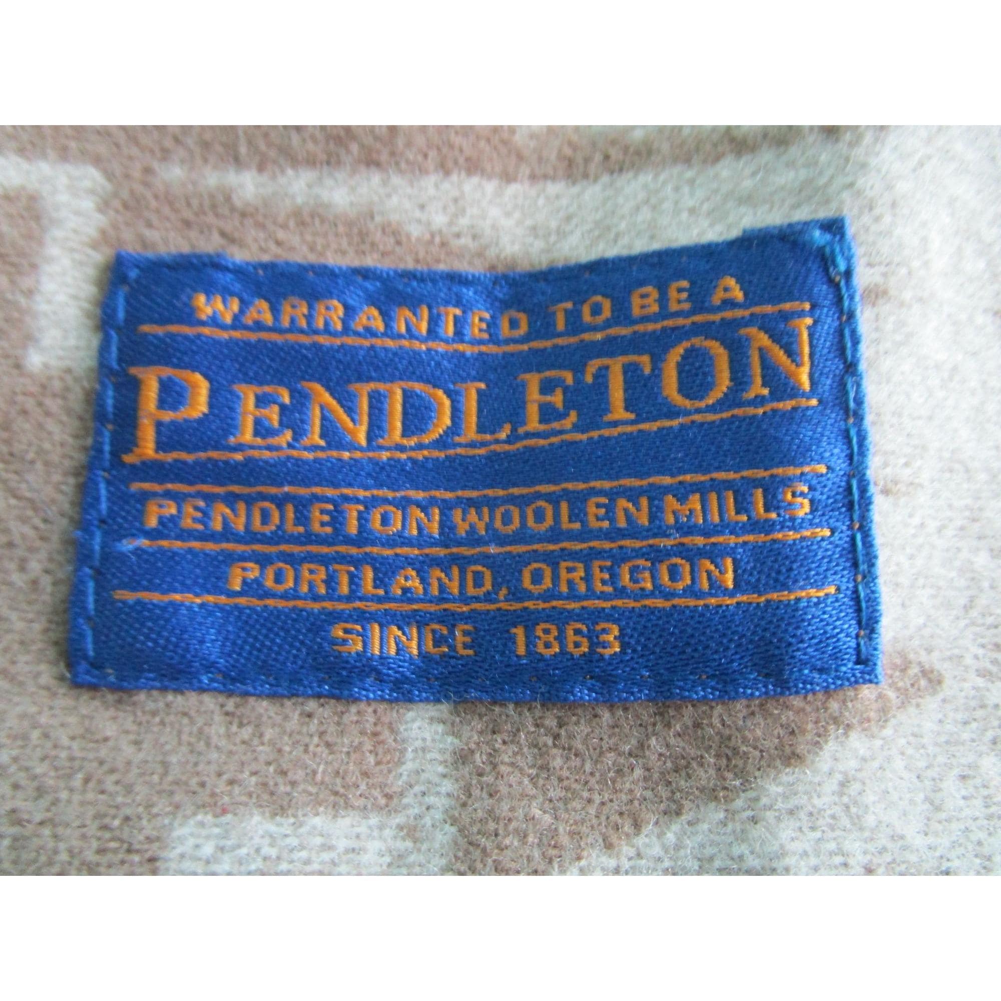 Vintage Pendleton Wool Bedspread King Rock Art Petroglyph Earth