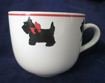 Schotse Terriër Scottie Dog Rode Vlinderdas Cook Line Parijs Mok/Beker EUC