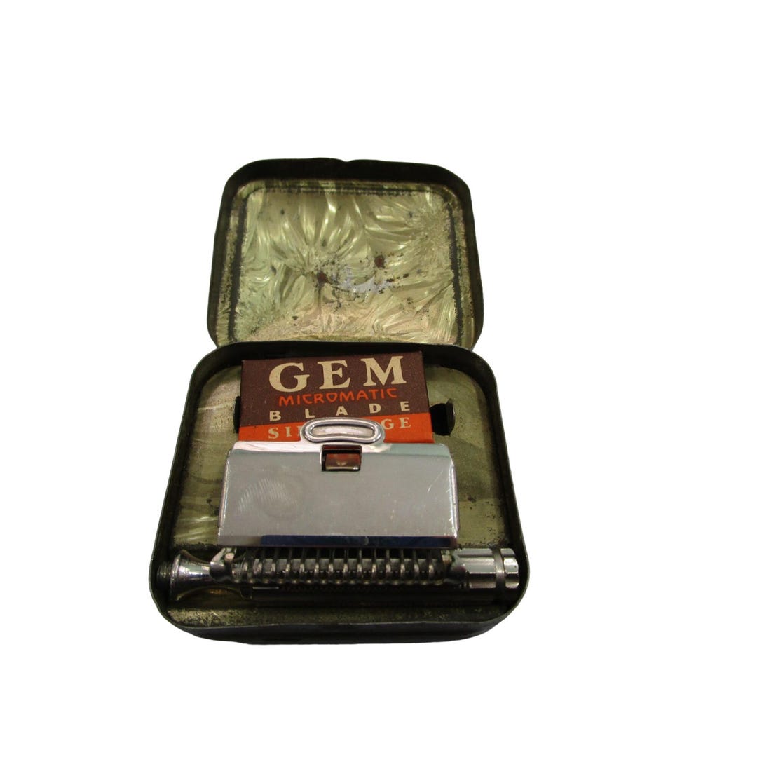 Gem Micromatic Single Edge Safety Razor Original Case Blade Vintage ...