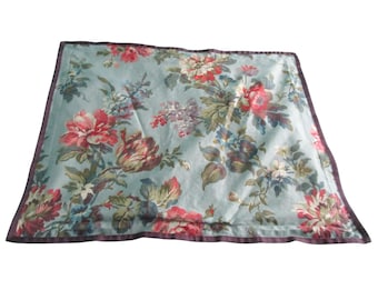 RL Chaps Home オウムとチューリップの大胆な花柄スタンダードシャム グログランコットン花柄 GU