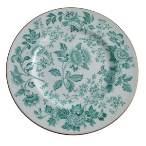 Wedgwood Avon Green Floral Dinner Plate Bone China England Vintage Retired EUC
