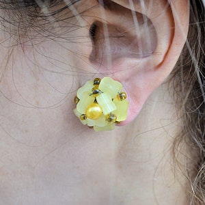 Vintage clip-on earrings//Latvian earrings//Handmade//USSR time//Woman's clip-on earrings//Vintage earrings//Latvian Clip-on earrings//
