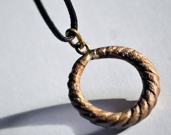 Viking's bronze  pendant//Bronze necklace//Antique bronze//Old//Ornament//Handmade  pendant//Bronze part//Bronze jewelry//