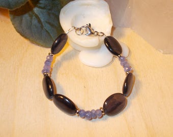 Bracciale Tanzanite e Tormalina Nera 'Clairvoyant Power II'