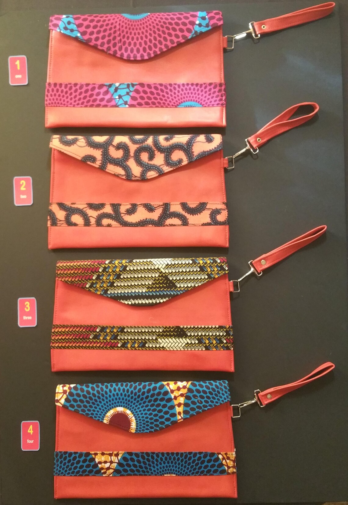 7 Elegant Leather Look African Print ankara Clutch Bags With Etsy