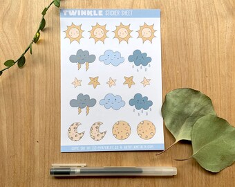Twinkle, Hoja de Pegatinas del Planificador del Tiempo