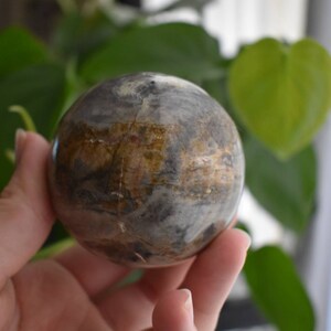 Ocean jasper sphere geode druzy crystal ball