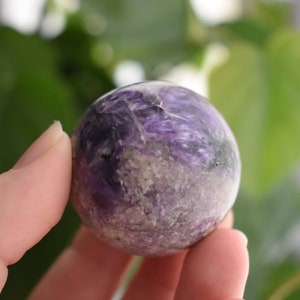 Charoite sphere genuine high quality crystal ball rare gemstone