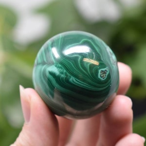 Natural malachite sphere real gemstone genuine crystal ball
