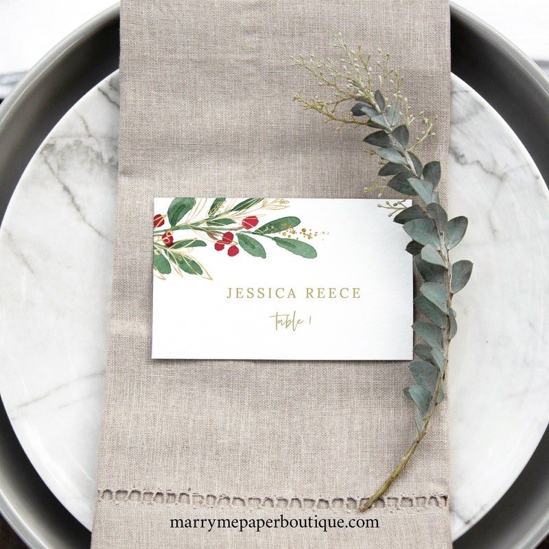 Winter Place Cards - Etsy