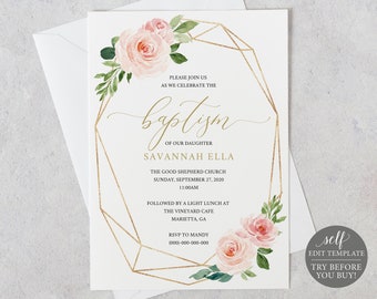 Baptism Invitations Etsy