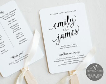 fan program download diy program fans editable wedding fan calligraphy casual,PDF fan printable diy wedding fans diy editable Fan 13