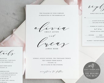 invitation template etsy
