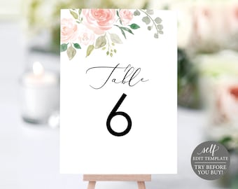 printable table numbers etsy