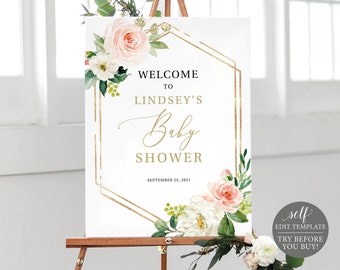 Baby Shower Welcome Sign Etsy