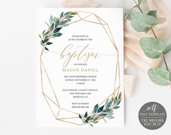 Baptism Invitation Etsy