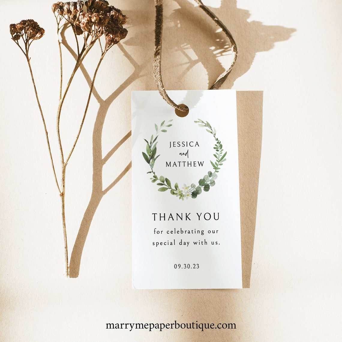 Favor Tag Template Editable Gift Tag Printable Templett | Etsy