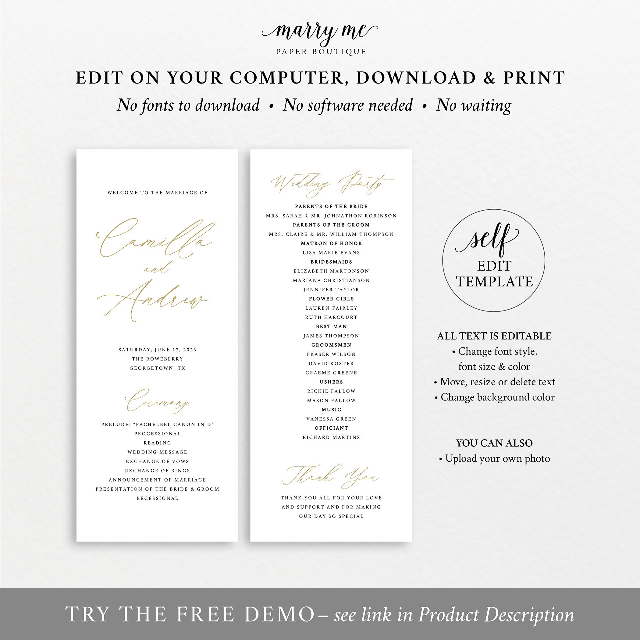 wedding programs templates for mac
