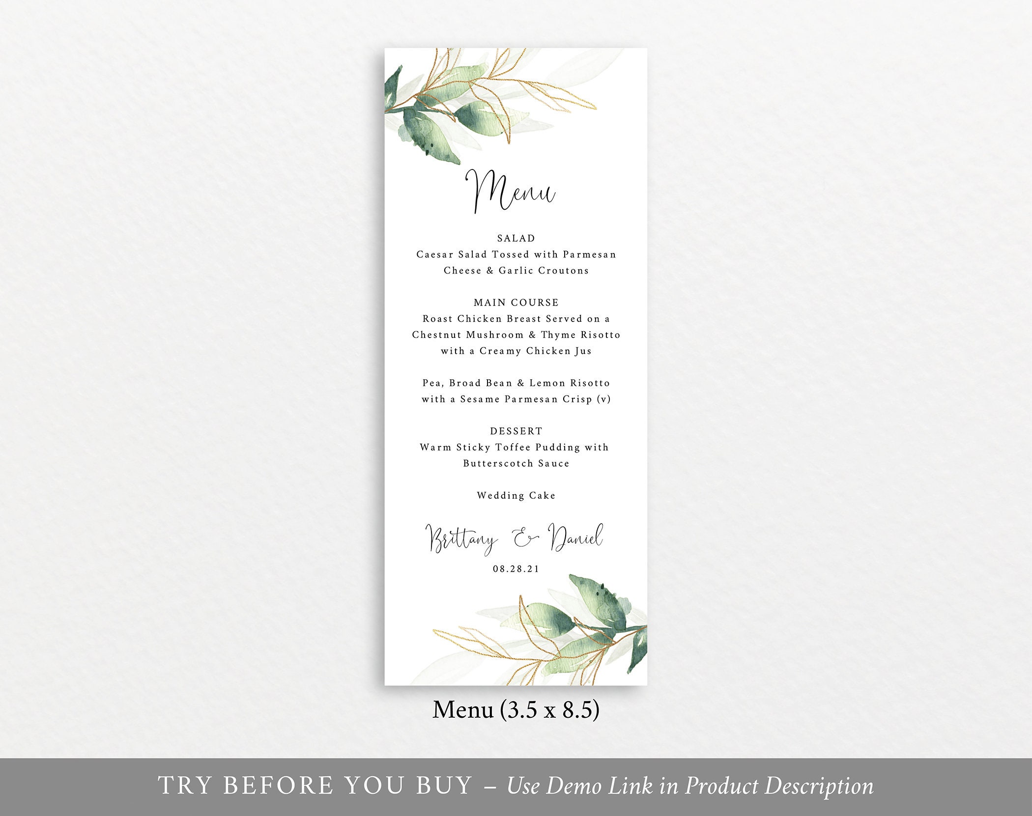 Wedding Menu Templates Free Download