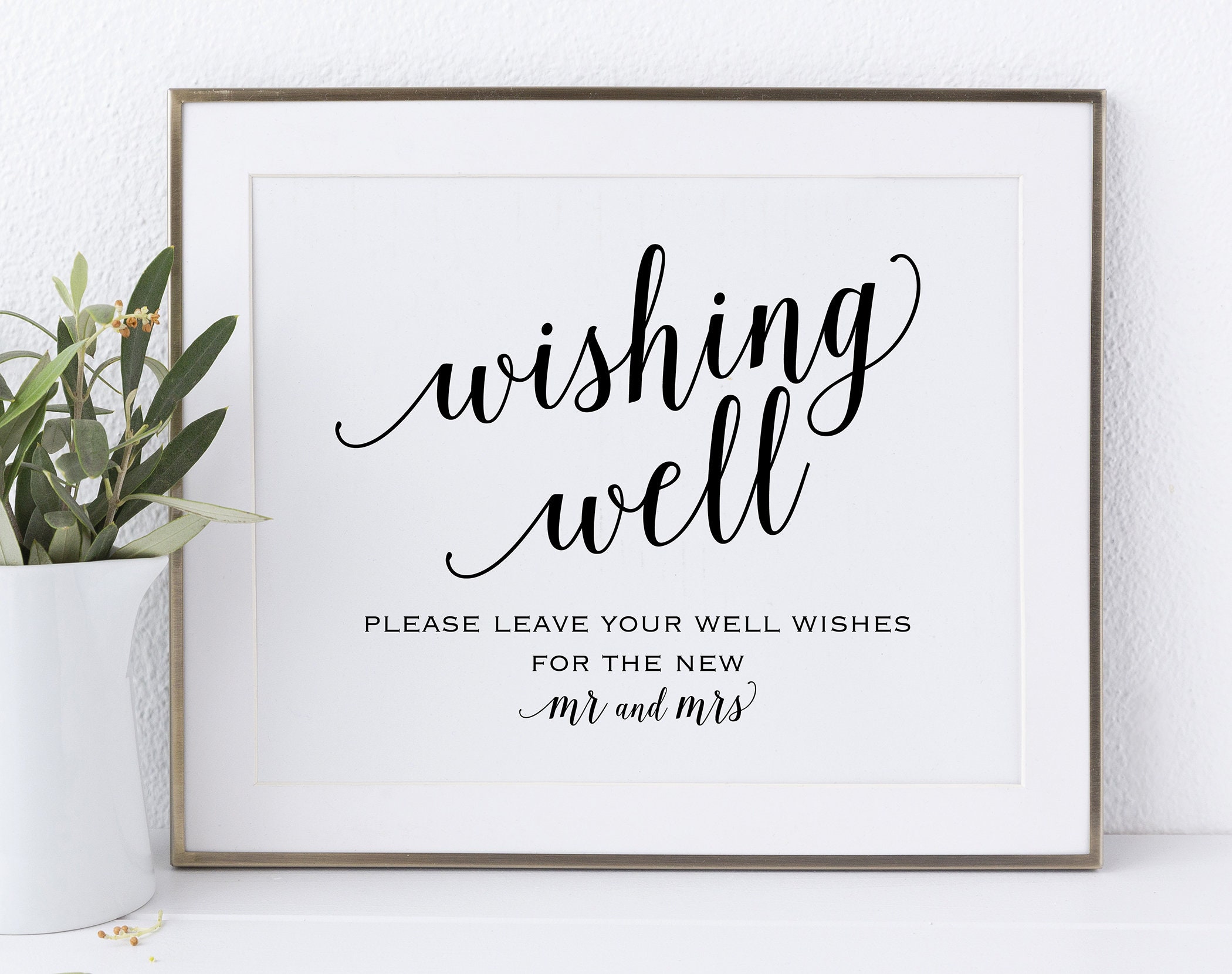 Wishing Well Sign Wedding Sign Wedding Printable Sign Wishing