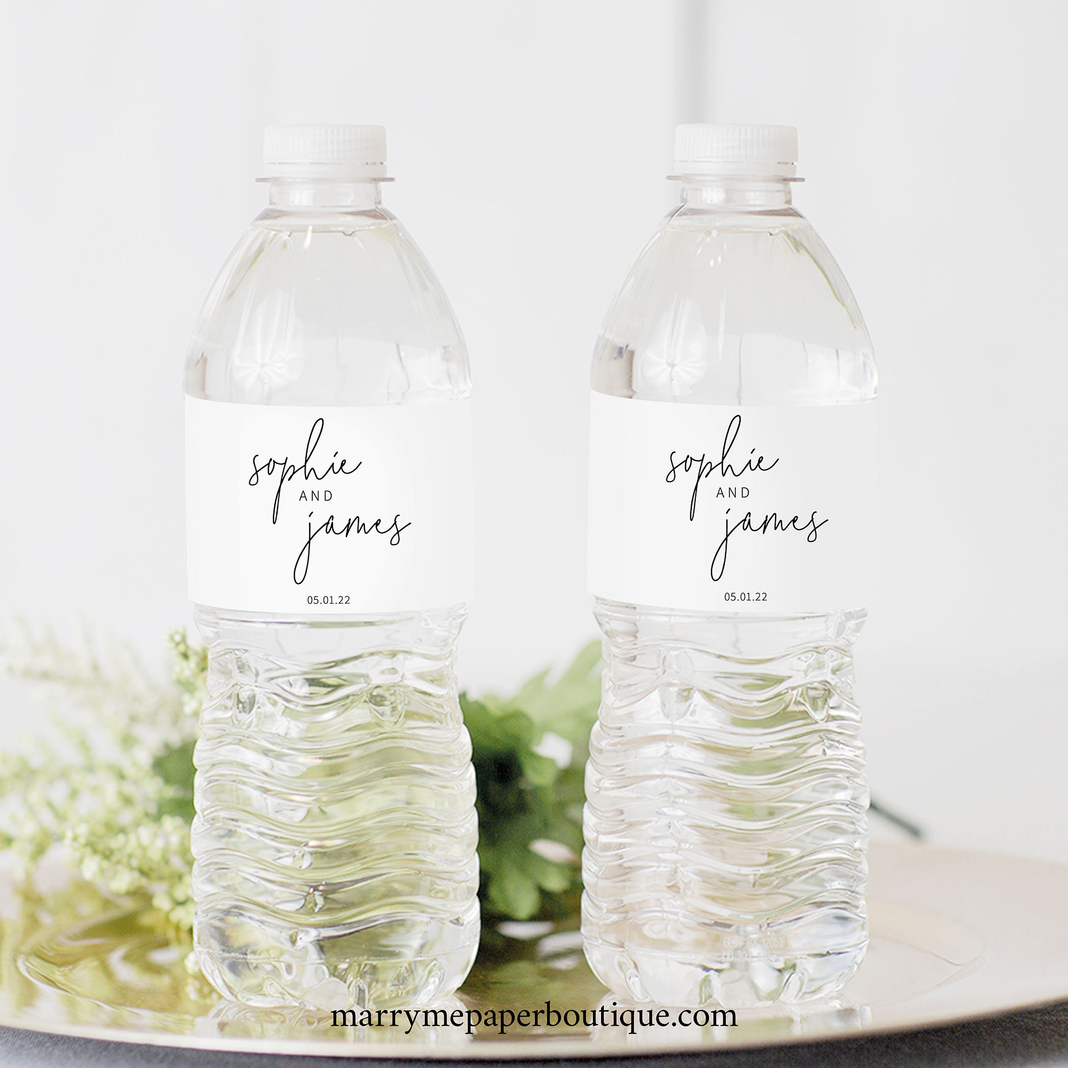 Water labels template