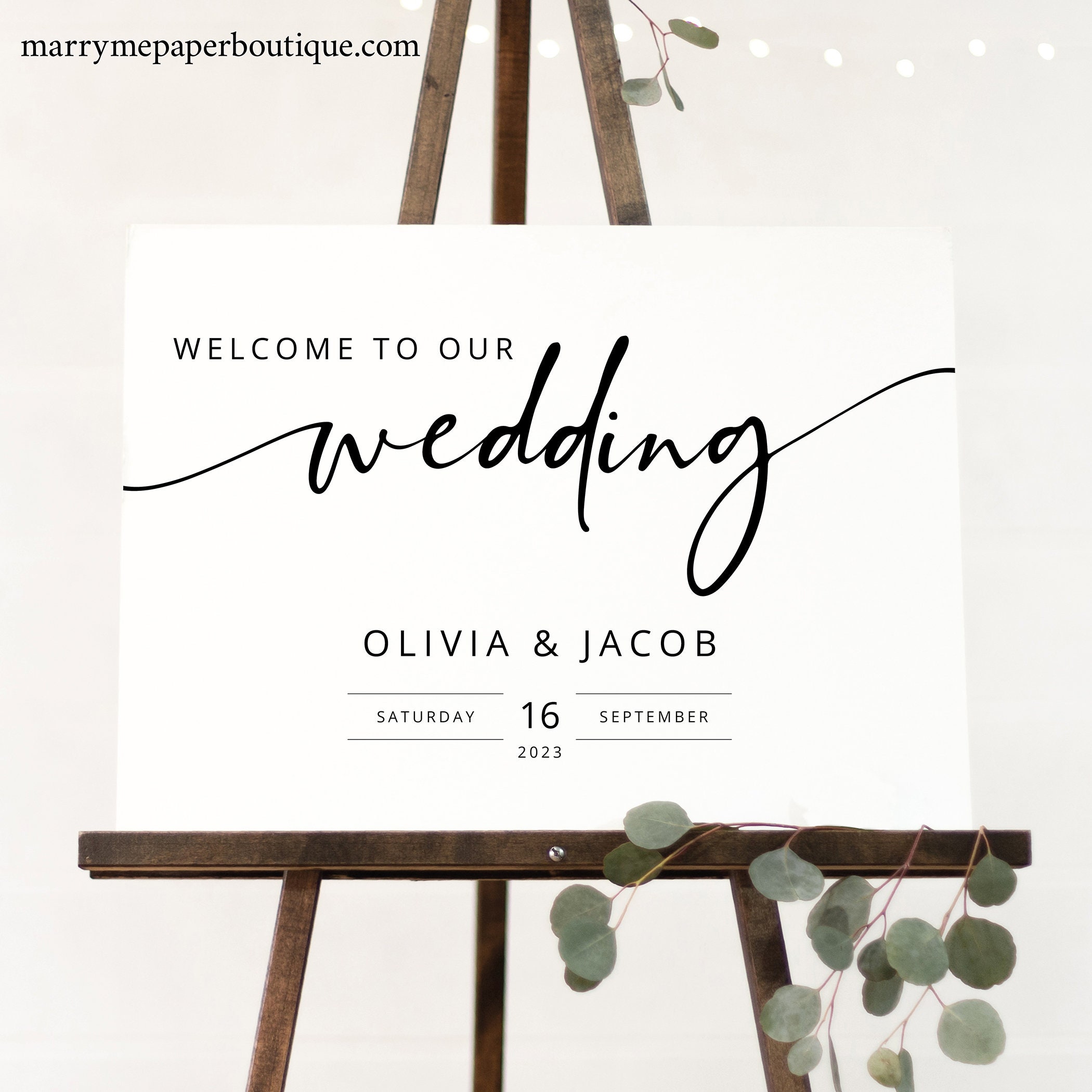 To Our Wedding Sign, Modern Calligraphy, Wedding Sign