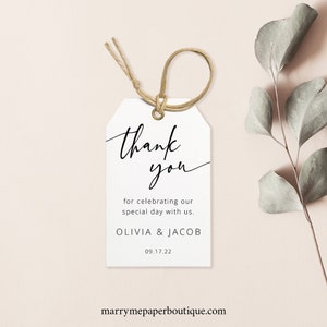 Favor Tag Template Editable Tag Printable Templett Instant - Etsy