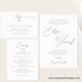 Wedding Invitation Template Set, Try Before Purchase, Invite, RSVP & Details Card Printables, Instant Download, Editable