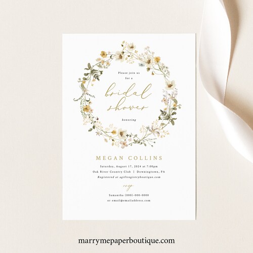 Printable Potted Plants Bridal Shower Invitation Template Etsy