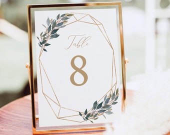 Try Before Purchase! Table Number Template, Wedding Printable,  Editable Instant Download