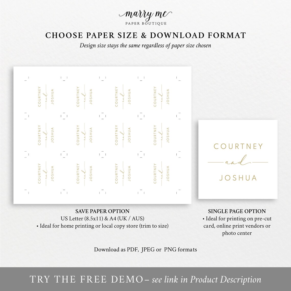 Square Favor Tag Template Square Gift Tag Printable Elegant Etsy