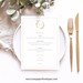 Wedding Menu Template, Gold, Wedding Crest &amp; Monogram, Editable 5x7 ...