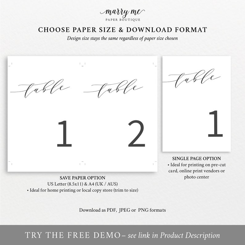 Templates Paper Party Supplies Templett Editable Modern Wedding Table Number Sign Printable Elegant Table Number Template Instant Download