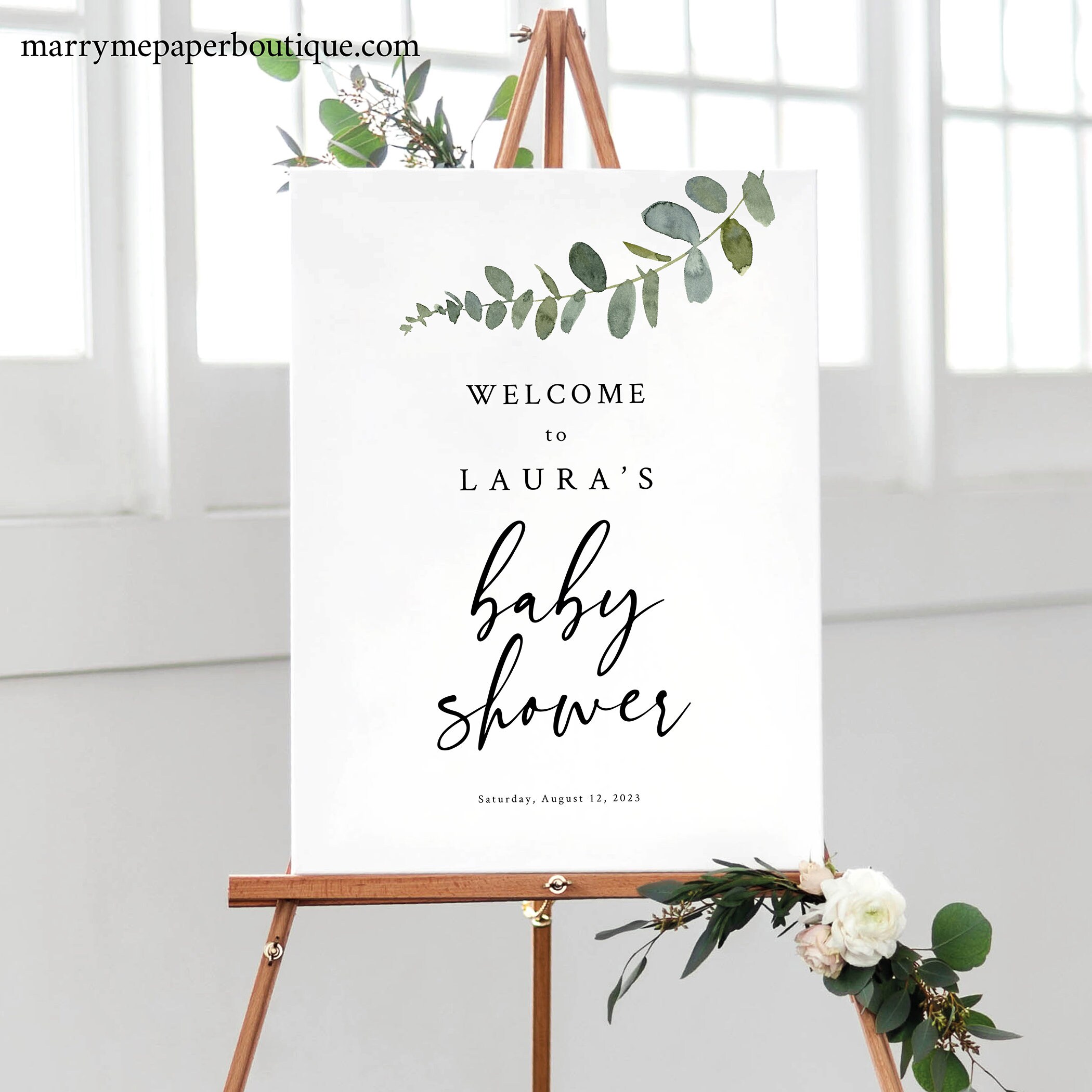 Baby Shower Sign Template Templett Instant Download Try Before 