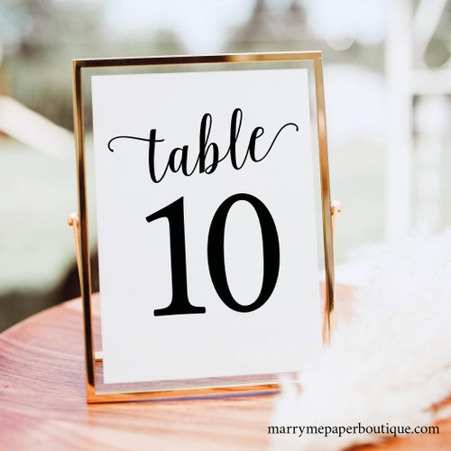 table number template table numbers printable table numbers etsy canada