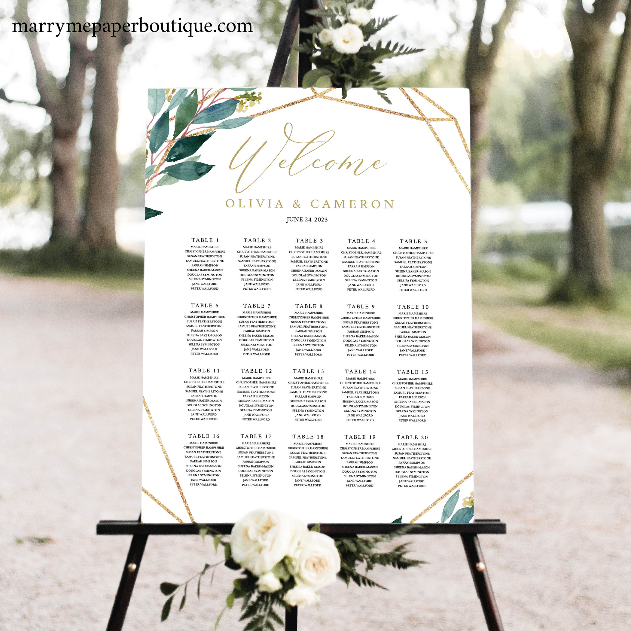 Try Before Purchase Seating Plan Template Editable Greenery Wedding try-before-purchase-seating-plan-template-editable-greenery-wedding