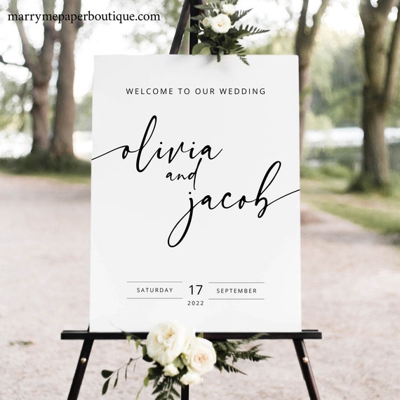 Welcome To Our Wedding Sign Template Minimalist Wedding Welcome Sign A11 Instant Download Printable Wedding Poster