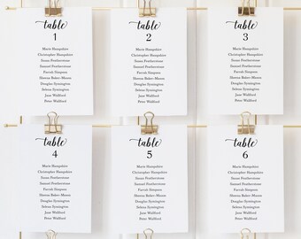 Wedding Seating Chart Template,  Editable Instant Download, Modern Script, Try Before Purchase