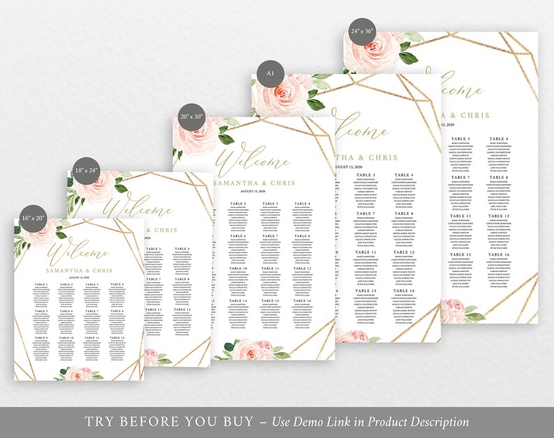 Seating Plan Template Blush Floral Instant Download Wedding Chart seating-plan-template-blush-floral-instant-download-wedding-chart