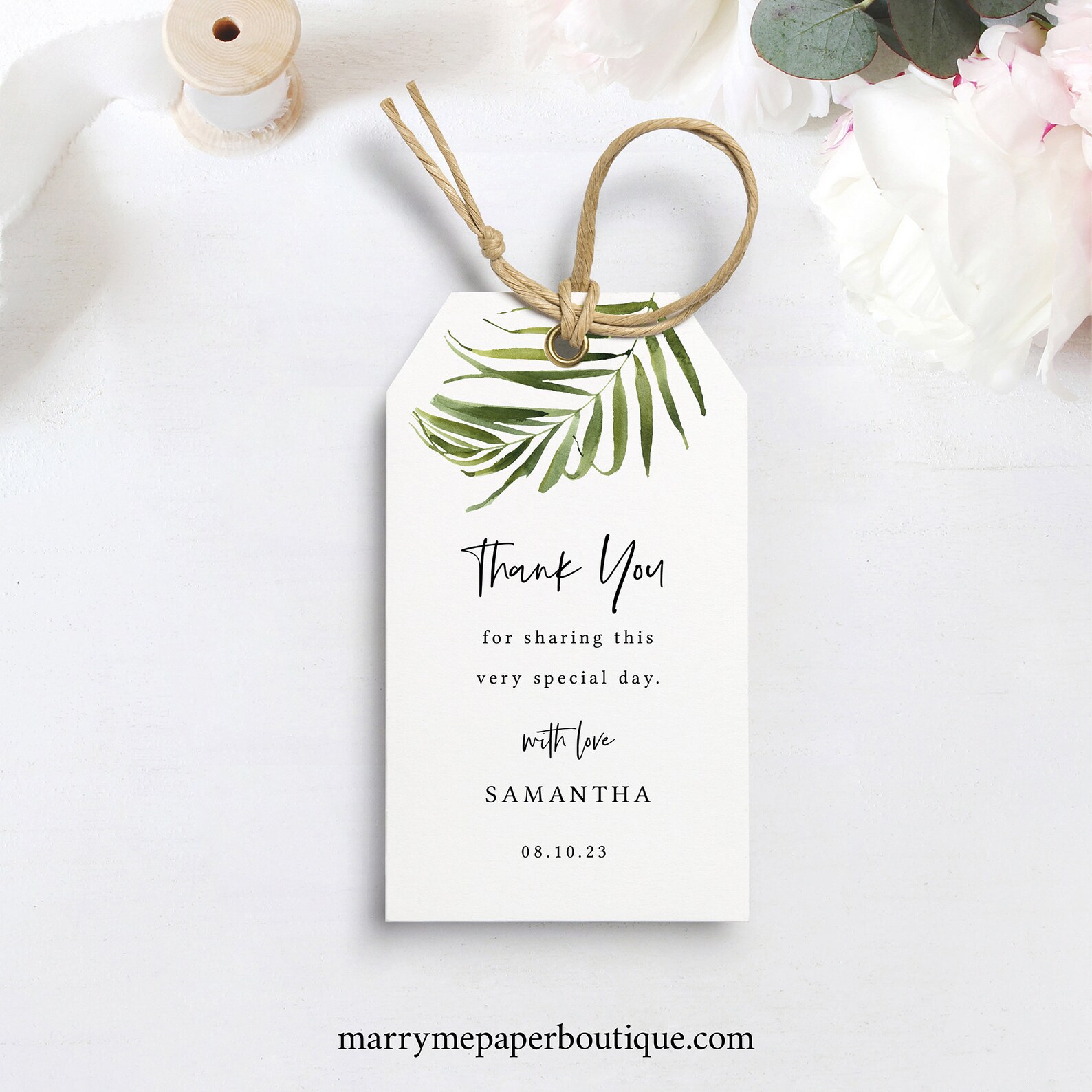 Tropical Favor Tag Template Beach Wedding Gift Tag Printable - Etsy