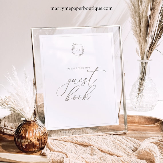 Sign Our Guestbook, Wedding Guestbook Sign, Editable Guest Book